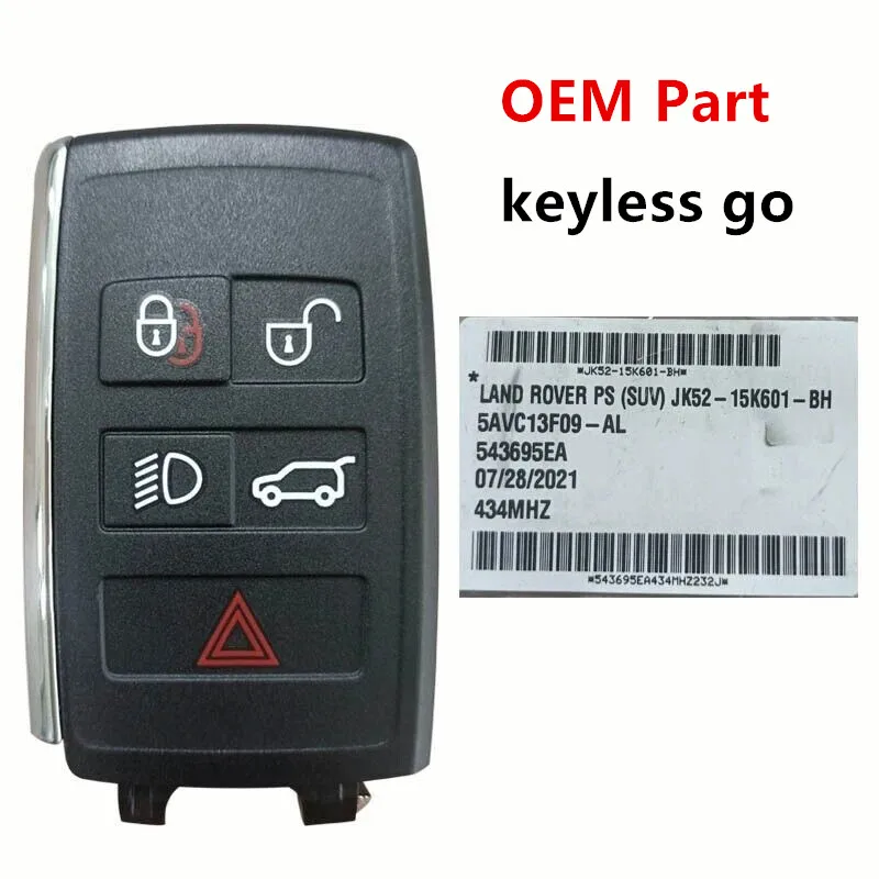 Фото Сменный ключ KEYECU без ключа JK52-15K601-BG или OEM, умный дистанционный брелок 434 МГц для Land Rover Range Rover 2018-2024 KOBJXF18A №1