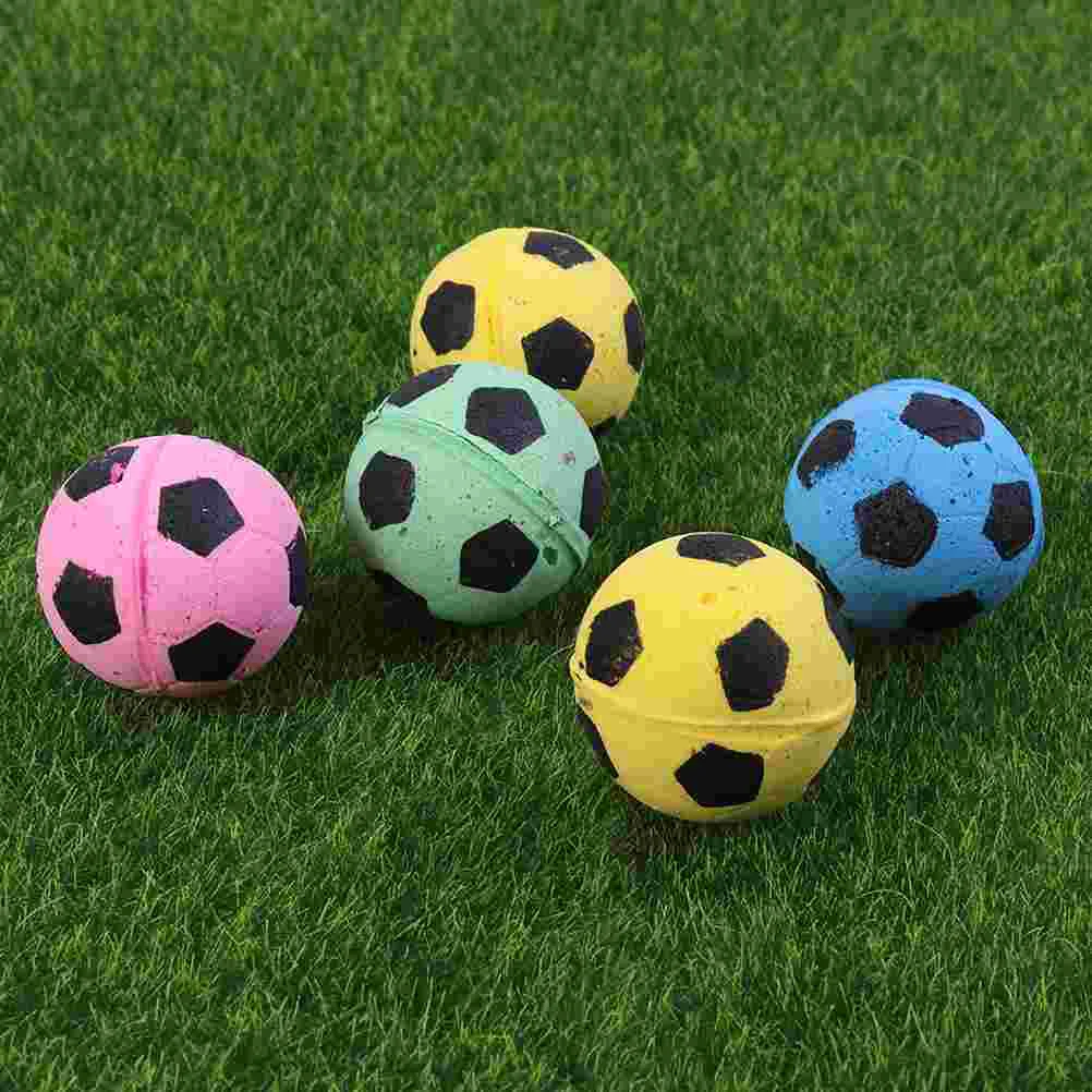 

12 Pcs Sponge Football Soccer Balls Colorful Balls for Cat Kitty (Random Color)