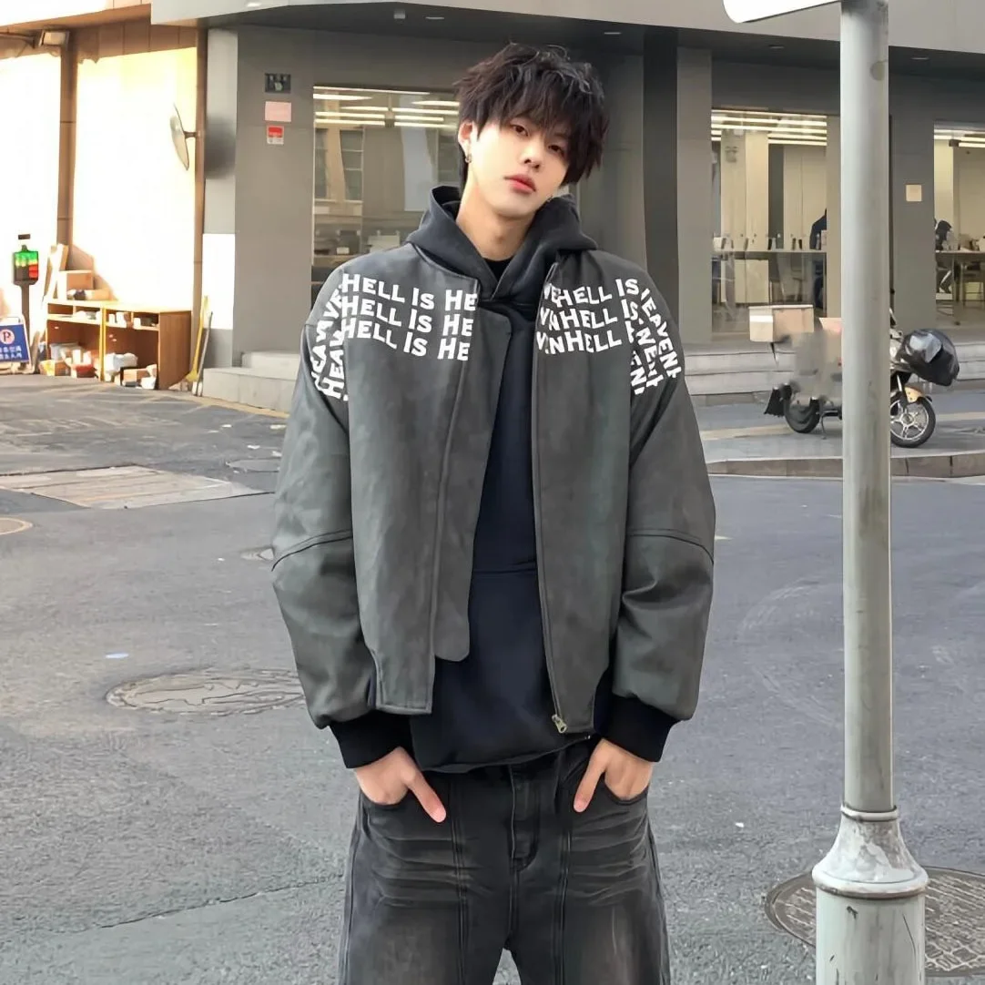 Мужская бейсбольная куртка в американском стиле High Street Clean Fit с