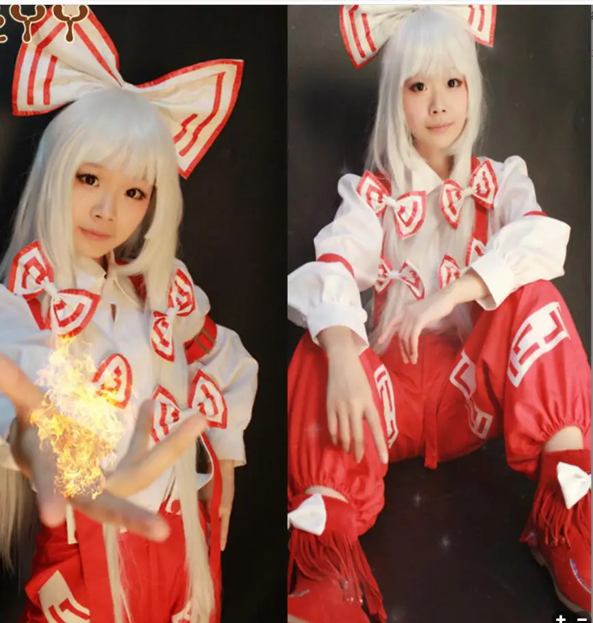 

Косплей-Костюм Touhou Eiyashou, водостойкий Ночной костюм, женское кимоно в стиле «лолита» для девушек и мужчин, рубашка, штаны, банты, униформа на Хэллоуин