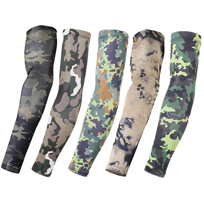 

2Pcs Summer Sports UV Sun Protection Arm Sleeve Basketball Cycling Running Fishing Camouflage Cuff Cover