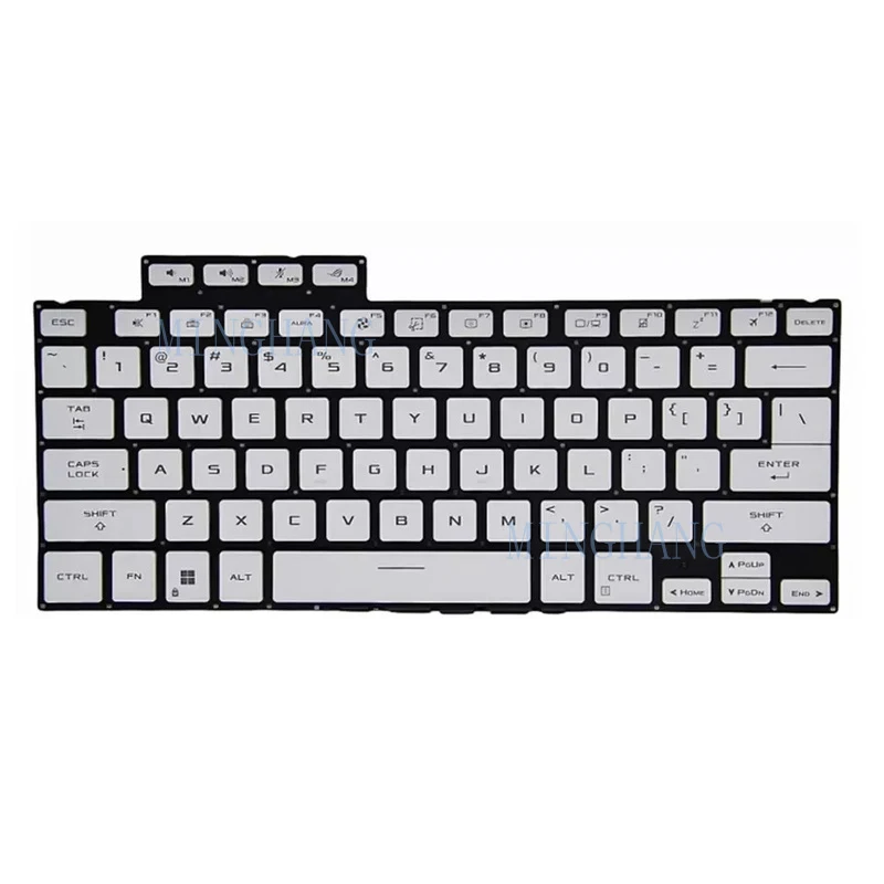 Клавиатура M US для ASUS ROG Zephyrus G14 2022 GA402 GA402RJ GA402RK, белая, с подсветкой (art.: 3920da45102ef) - 3920da45102ef