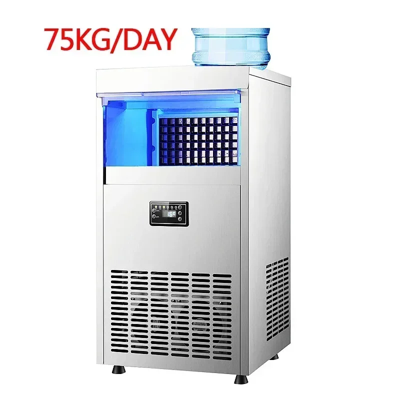 Льдогенератор коммерческий магазин чая с молоком большой 75/100 кг большая емкость