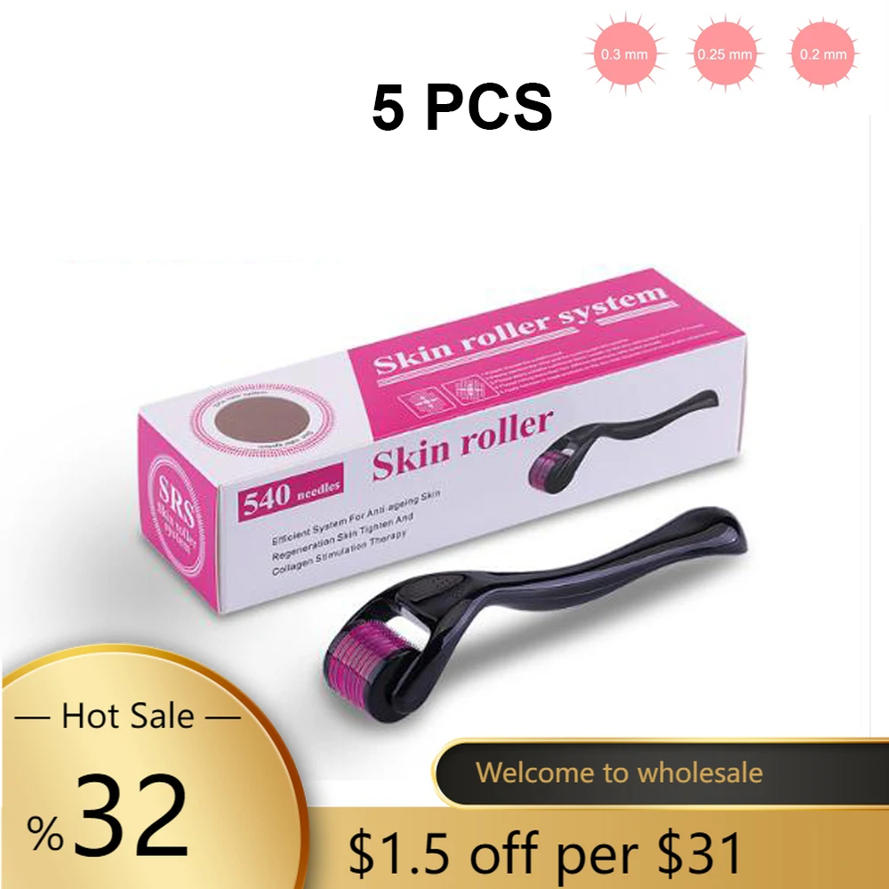 

Косметический инструмент Derma Roller, ролик с микроиглами для лица, микро DRS 540 игл, косметический инструмент, титановый дермароллер для лечения