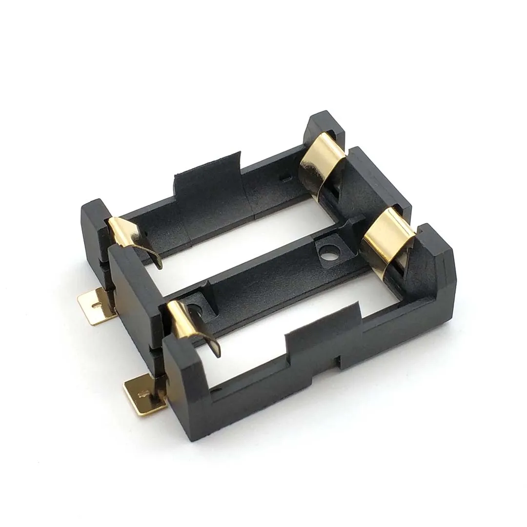 600pcs/lot MasterFire 2 x 18350 smd smt battery holder Storage Box case With Bronze Pins 2 slots 2*18350 Batteries Shell