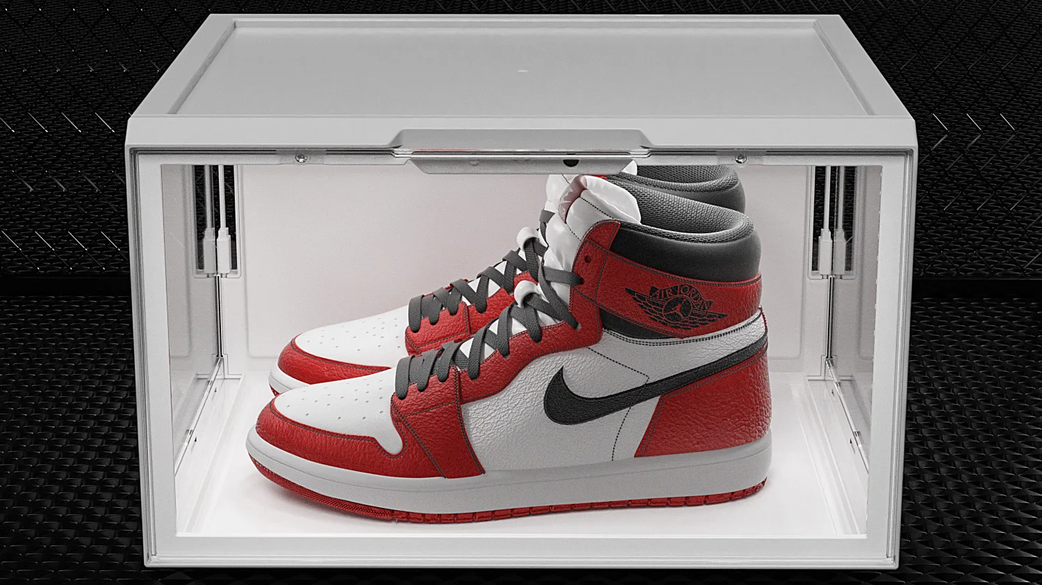 

Clear Transparent Display Sound Control Stackable Acrylic Custom Sneaker Storage Logo Side Open Magnetic Led Shoe Box With Light