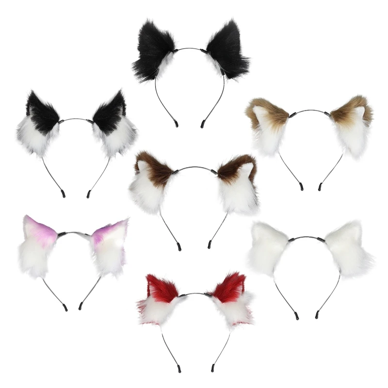 

New style Cartoon Ear Hair Hoop Cute Live Broadcast Hair Holder Rave Party Headwear