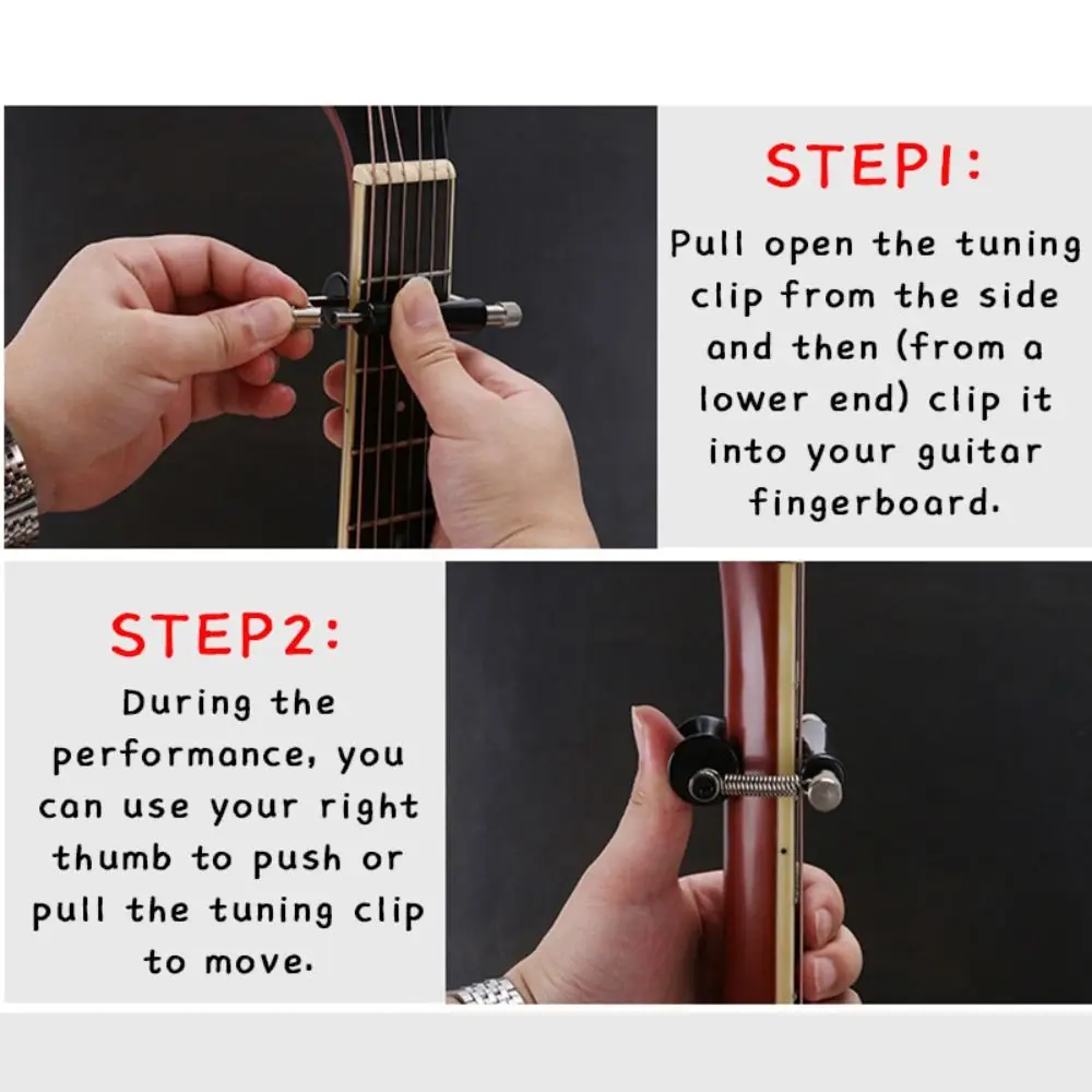 Металлический гитарный каподастр универсальный черный быстросменный зажим ключ