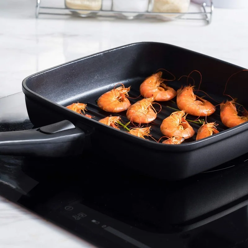 

Nonstick Steak Frying Pan, Skillet, Grill Pan With Detachable Handle, Kitchen Utensils, Oven Safe Induction,26CM