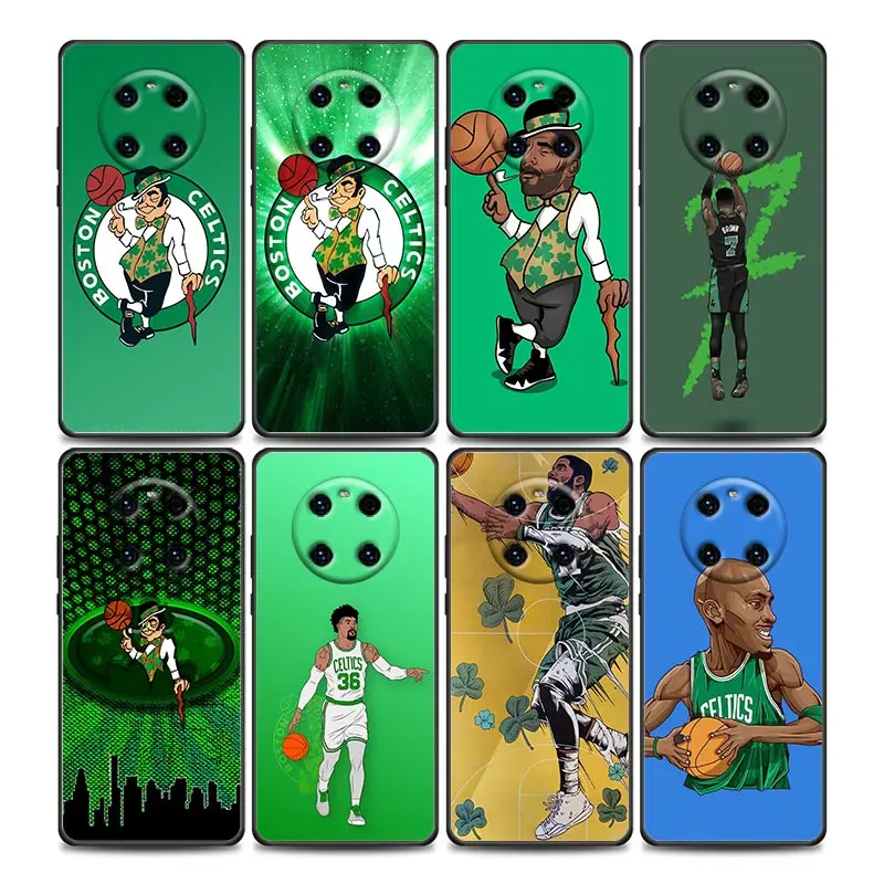 

Phone Case for Huawei Y9 2019 Y6 Y7 Y6p Y8s Y9a Y7a Mate 40 20 10 Pro Lite RS Silicone Case Cover Boston-Celtics Green Jersey