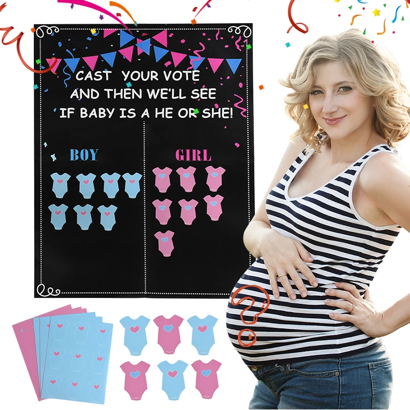 Постер с наклейками на тему игры по голосованию для мальчиков и девочек