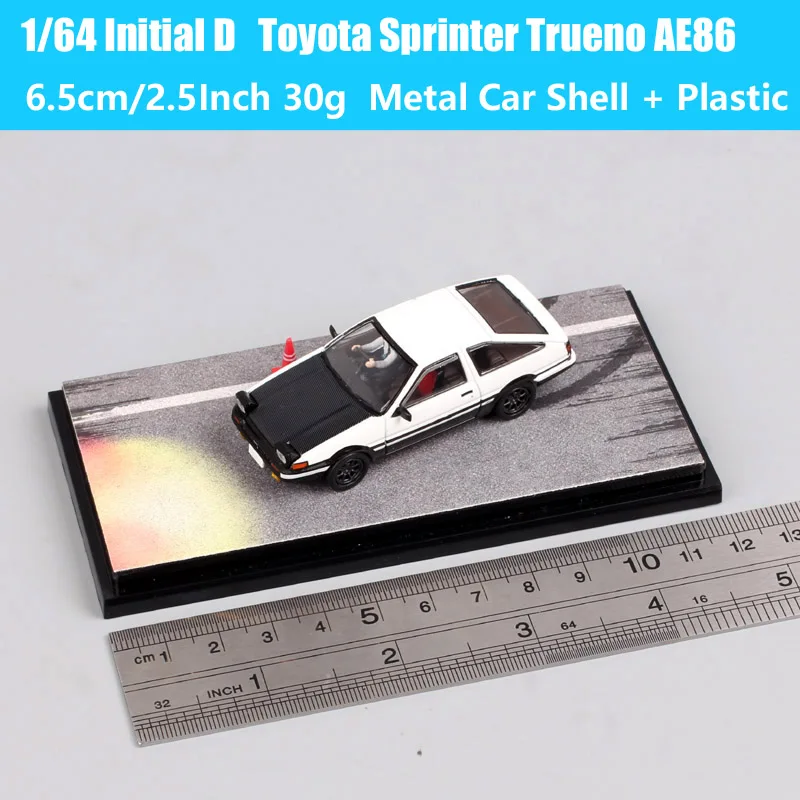 Масштаб 1:64 Mini Toyota Sprinter Trueno GT APEX AE86 Takumi Fujiwara Модель автомобиля Литье под давлением