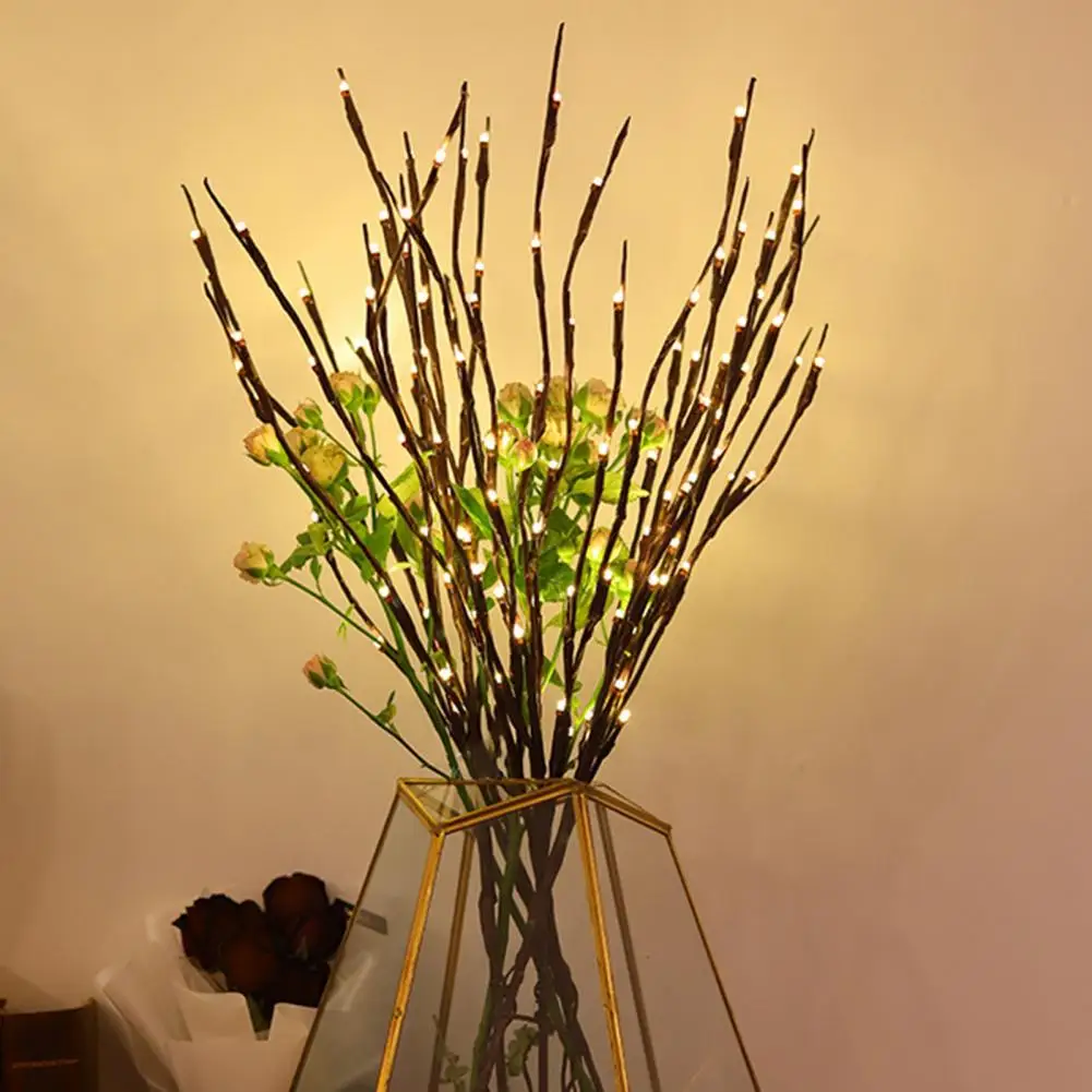 

Excellent Night Light Glare Free Plastic Willow Branch Style Ceremony LED Lamp Decor Christmas Light Willow Branch Lamp