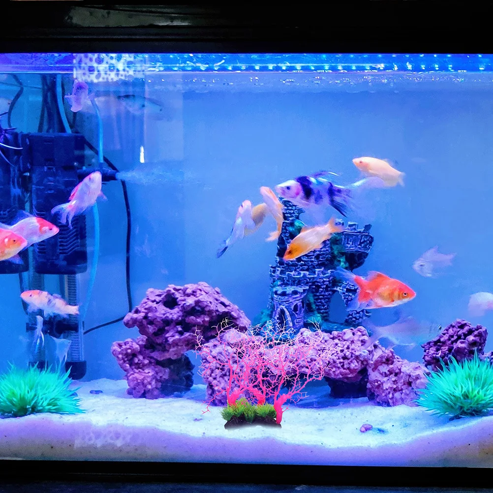 

2 Pcs The Coral Underwater Decor Simulation Fish Tank Artificial Ornament Aquarium Landscape Layout Plastic