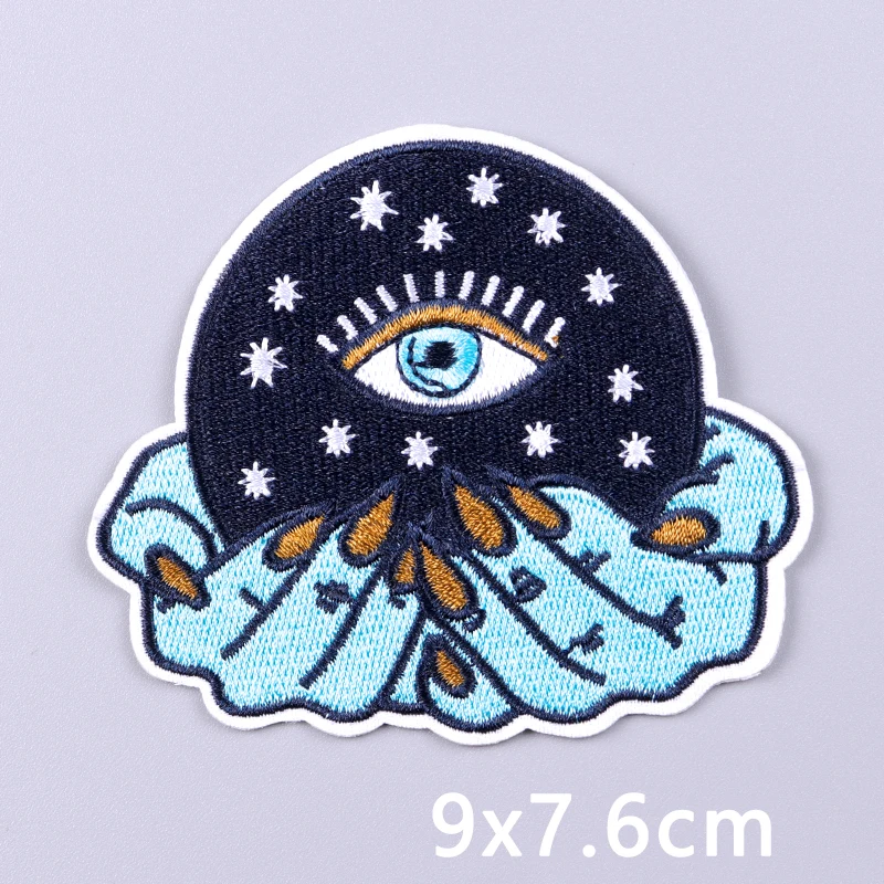 markii Magic Ball Patch Iron On Patches Clothes Hippie Eyes Haftowane naszywki na odzież Naklejki Szycie/Fusible Naszywki