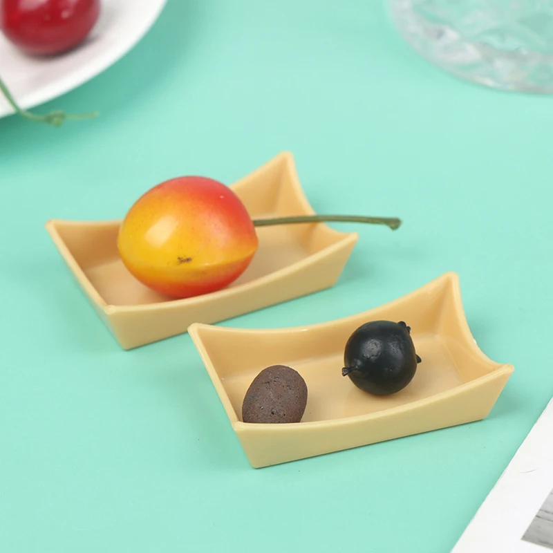 

1pc Kawaii Dollhouse Simulation Model For Doll House Decor Kitchen Decor Toy Children's Gifts Miniature Plate Tray
