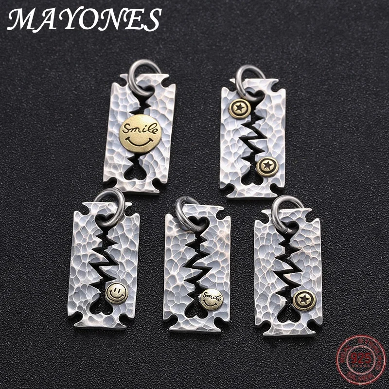 Винтажный кулон из тайского серебра 925 пробы с лезвием персонализированное