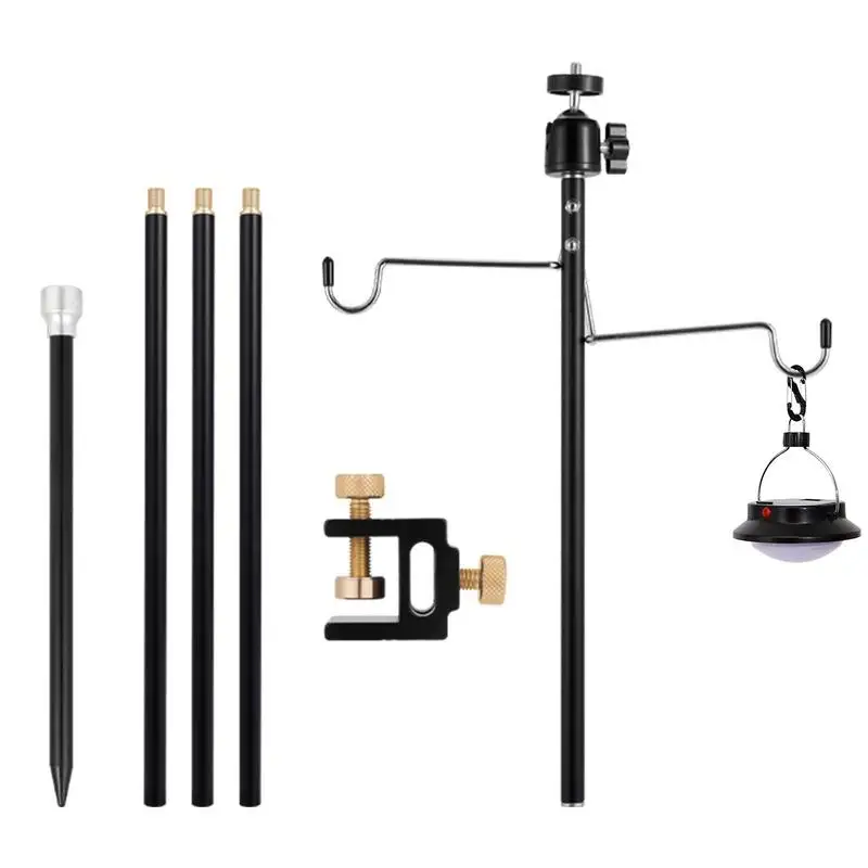 

Light Stand Telescoping Camping Light Stand Adjustable Aluminum Alloy Light Stand Camping For Picnic Camping Household Travel