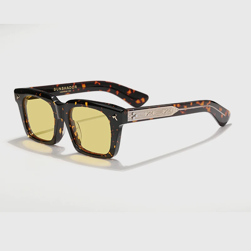 Роскошные квадратные ацетатные солнцезащитные очки высшего качества для мужчин