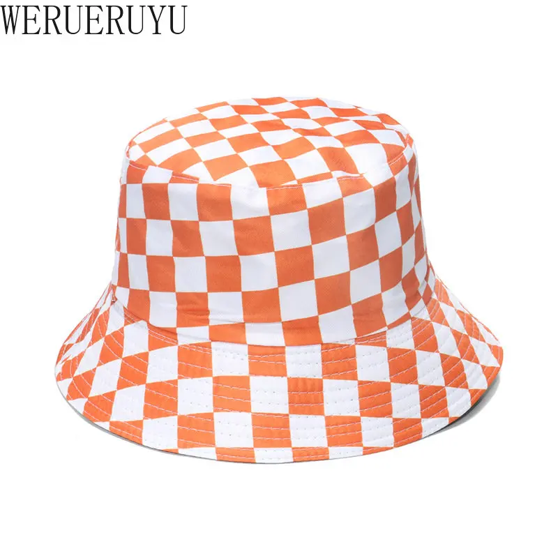 

Vintage Plaid Print Bucket Hat Y2k for Women Summer 2022 Fashion Streetwear Hip Hop Caps Beach Outing Hiking Fisherman Sun Hats