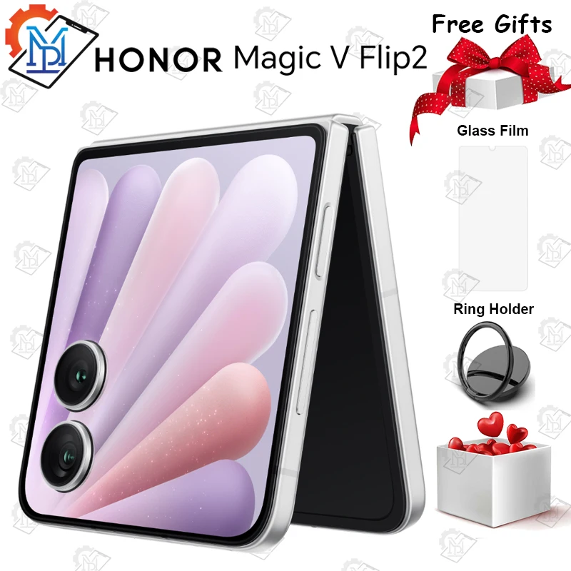 Фото Оригинальный складной смартфон HONOR Magic V Flip 2 5G с OLED-дисплеем 6,82 дюйма, процессором Snapdragon 8 Gen 3, камерой 200 МП и поддержкой Google Play №1