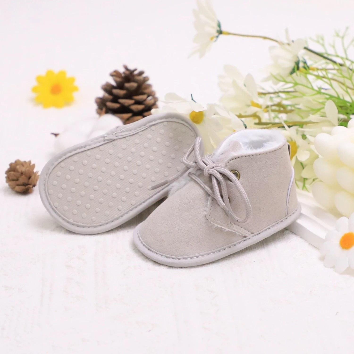 Сапоги для малышей от 0 до 1 года с нескользящей радужной шнуровкой