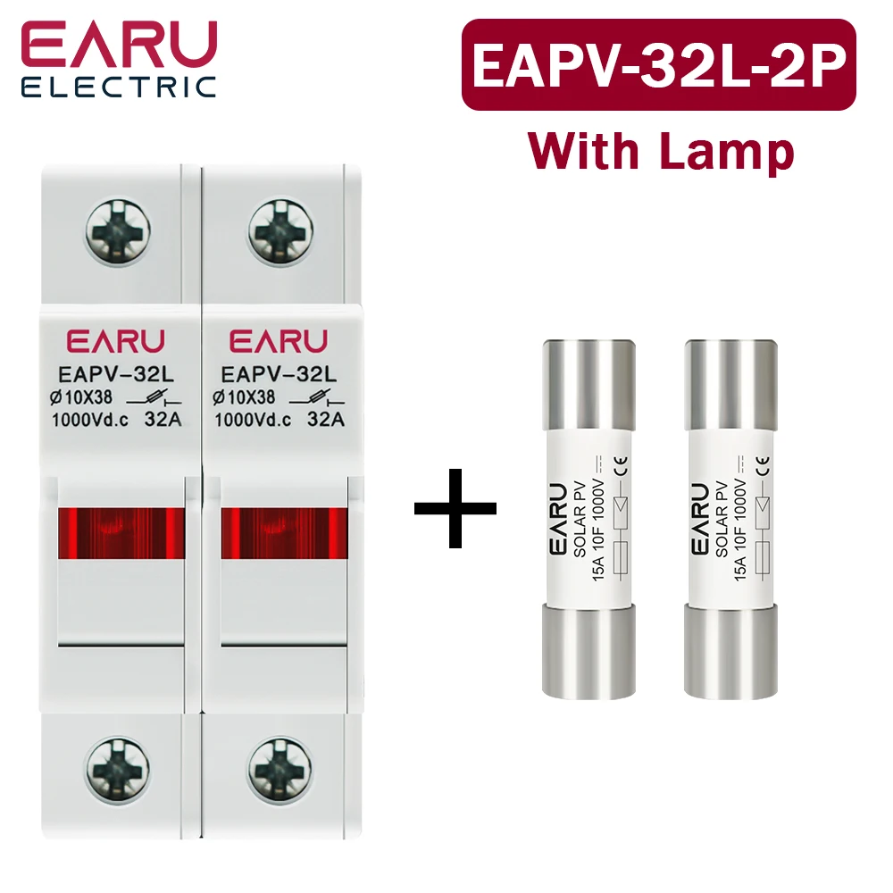 

Держатель предохранителя EARUELECTRIC EAPV-32L для солнечных панелей 1000В 6-32А