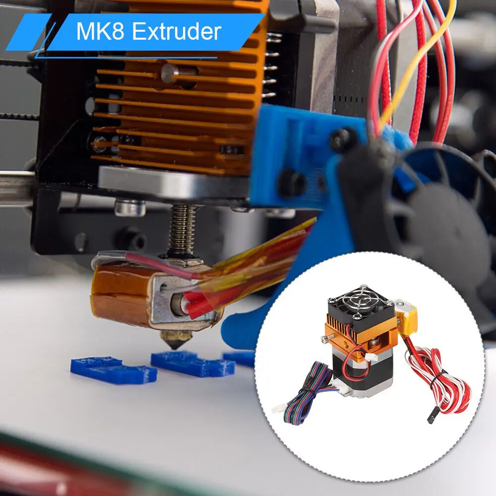 Фото Запасной Профессиональный Металлический Hotend Kit для Prusa i3, детали для 3D-принтера MK8, экструдер J-headFor Prusa i3 №1