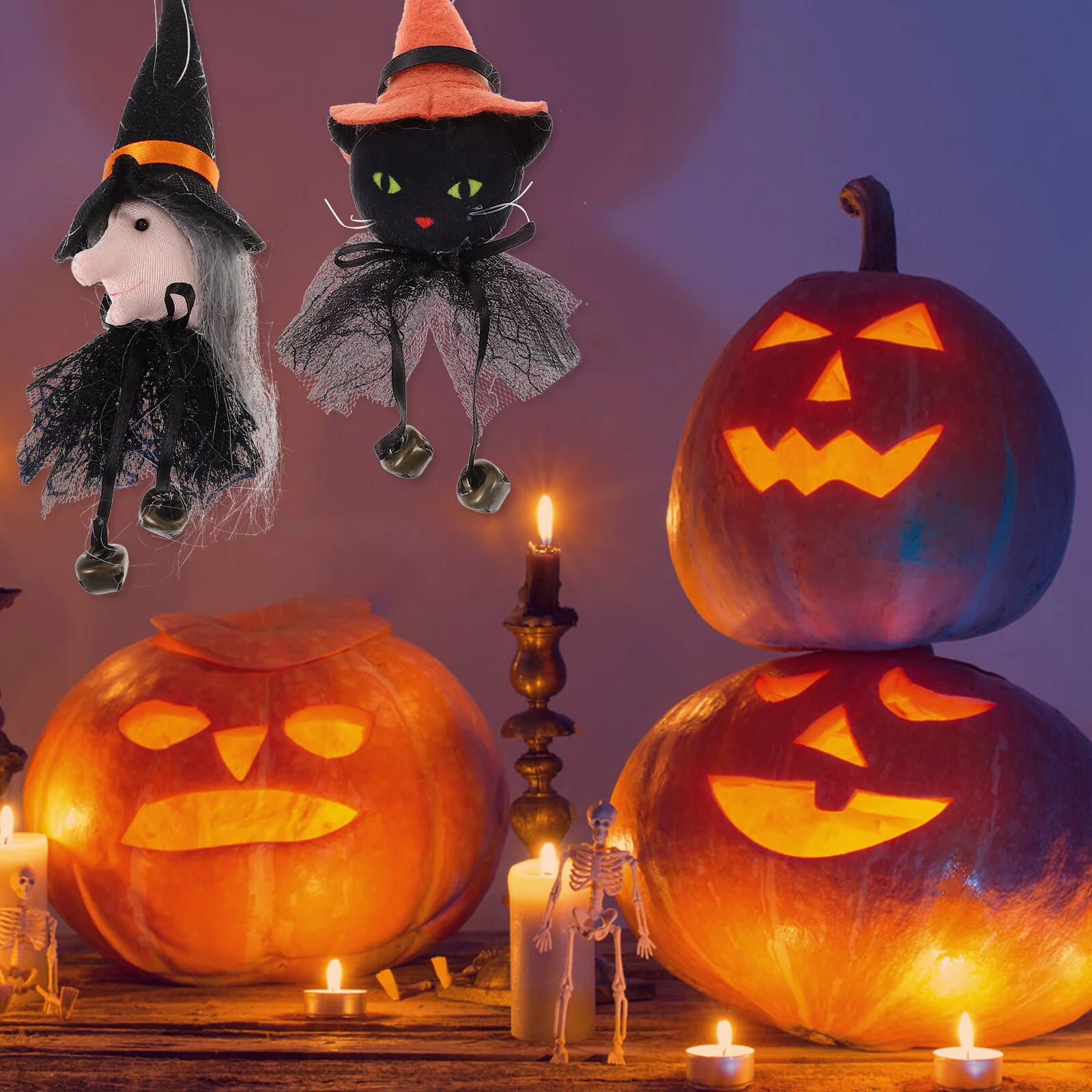

The Witch Wear Resistant Halloween Decor Festival Supplies Hanging Household Delicate Figurines Desktop Dolls Suspending Ghost