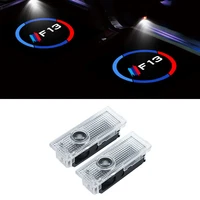 2x led shadow lamp auto external accessories for bmw f13 6 series logo car door hd welcome light laser projector ghost light