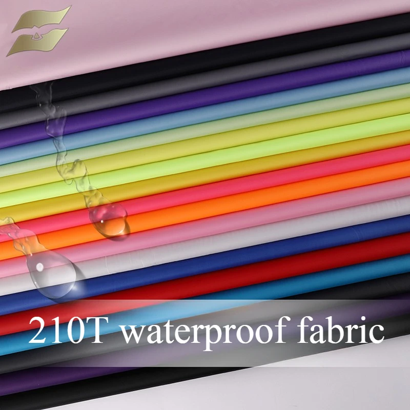 210T водонепроницаемая ткань однотонная на метр для занавески душа одежды шитья