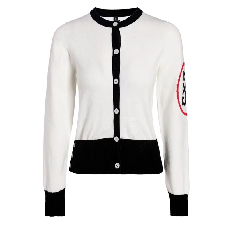 2022 Golf Clothing Women's Korean Brand Sweater Long Sleeve High Elastic Anti Pilling Cardigan Slim Lady's Sweater Knitted Top