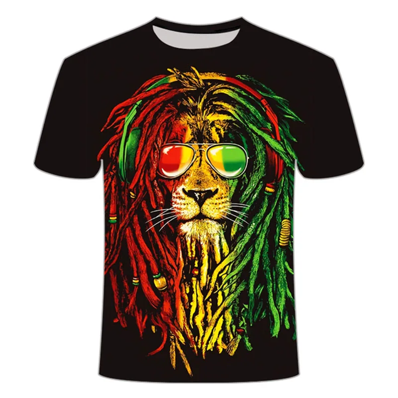 

2023 Summer New Fun Outdoor Animal Print Men's T-shirt 3D Hip Hop Street Wear Casual Short Sleeve Top Shirtsell