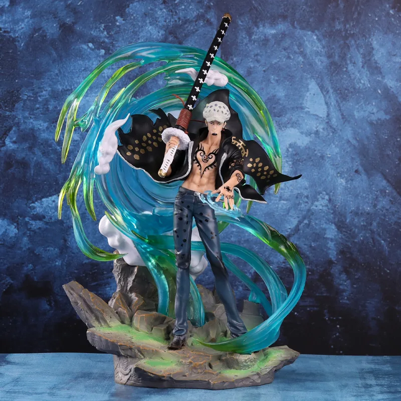 

One Piece Phantom Luo Scene GK Statue Can Shine Seven Wuhai Anime Peripherals Figure Boxed Model Ornaments Decorative Toy Gifts