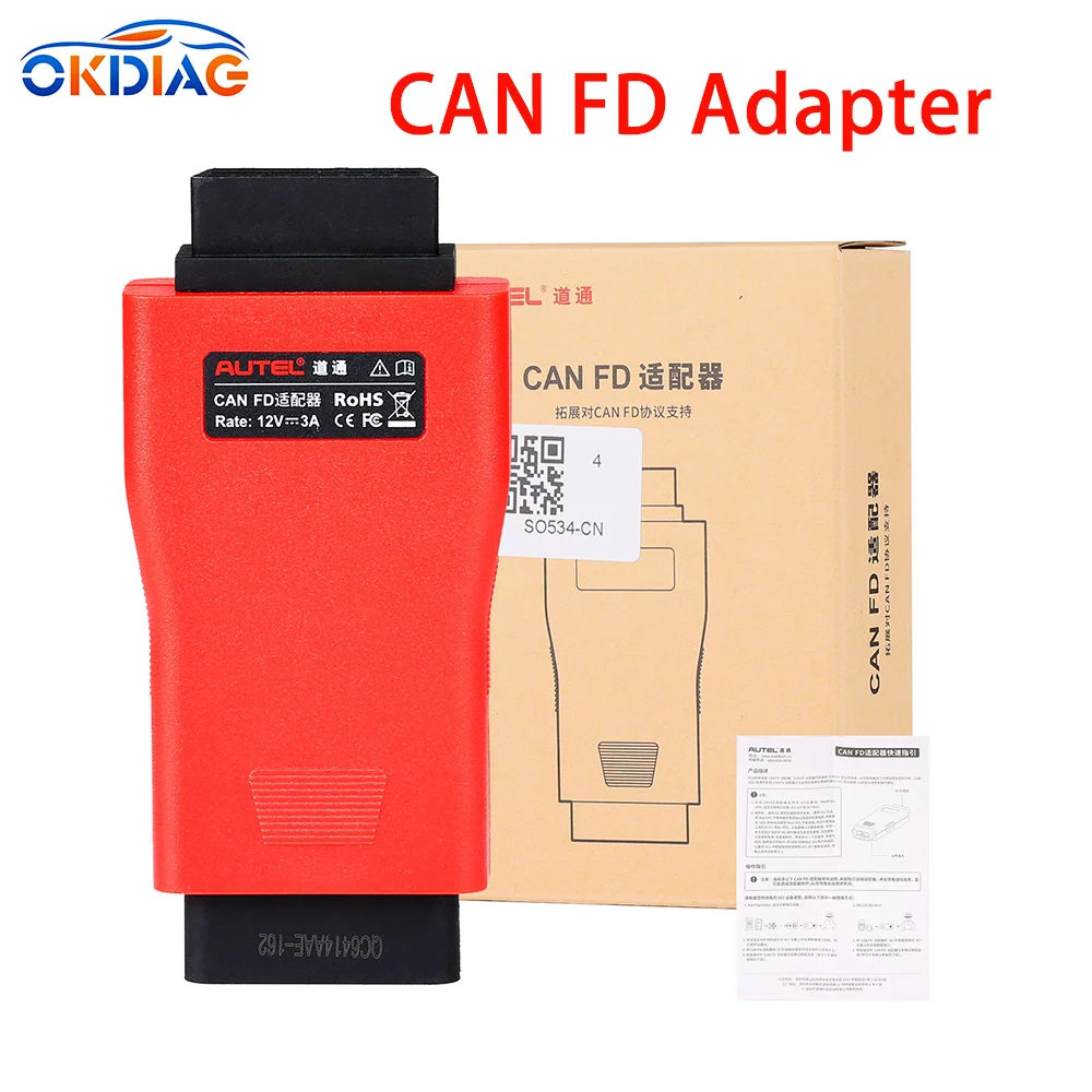 OKDIAG Autel CAN FD Adapter Global Support Diagnosis of vehicle Models support CAN FD PROTOCOL Work with All Autel VCI