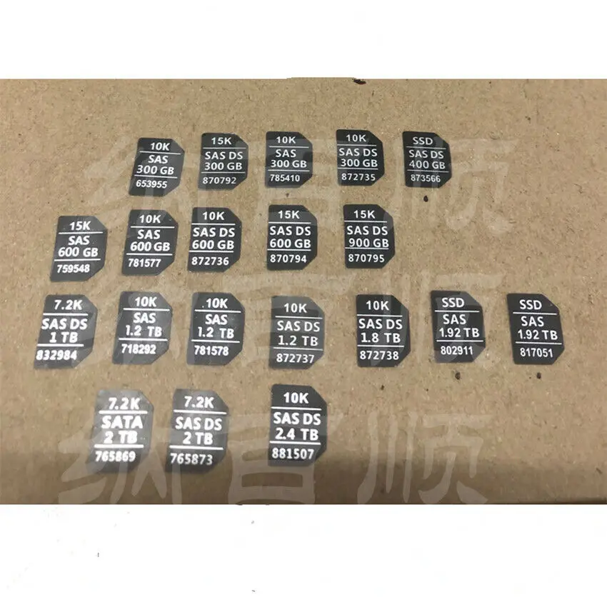 

20PCS 605832-001 653953-001 Fit HP 500GB 7.2K 2.5" 6G disk shelf head label