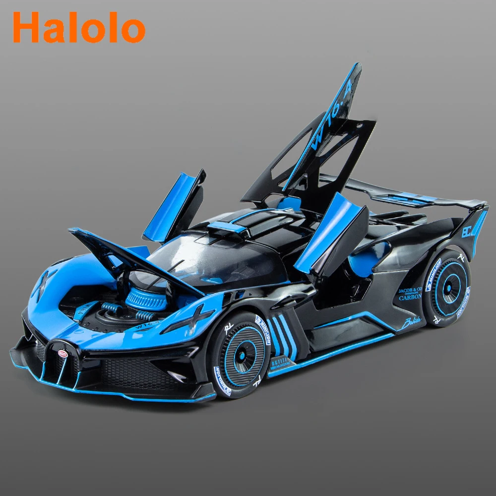 Модель автомобиля Bugatti Bolide литая со звуком и светом 1:24 | Игрушки хобби