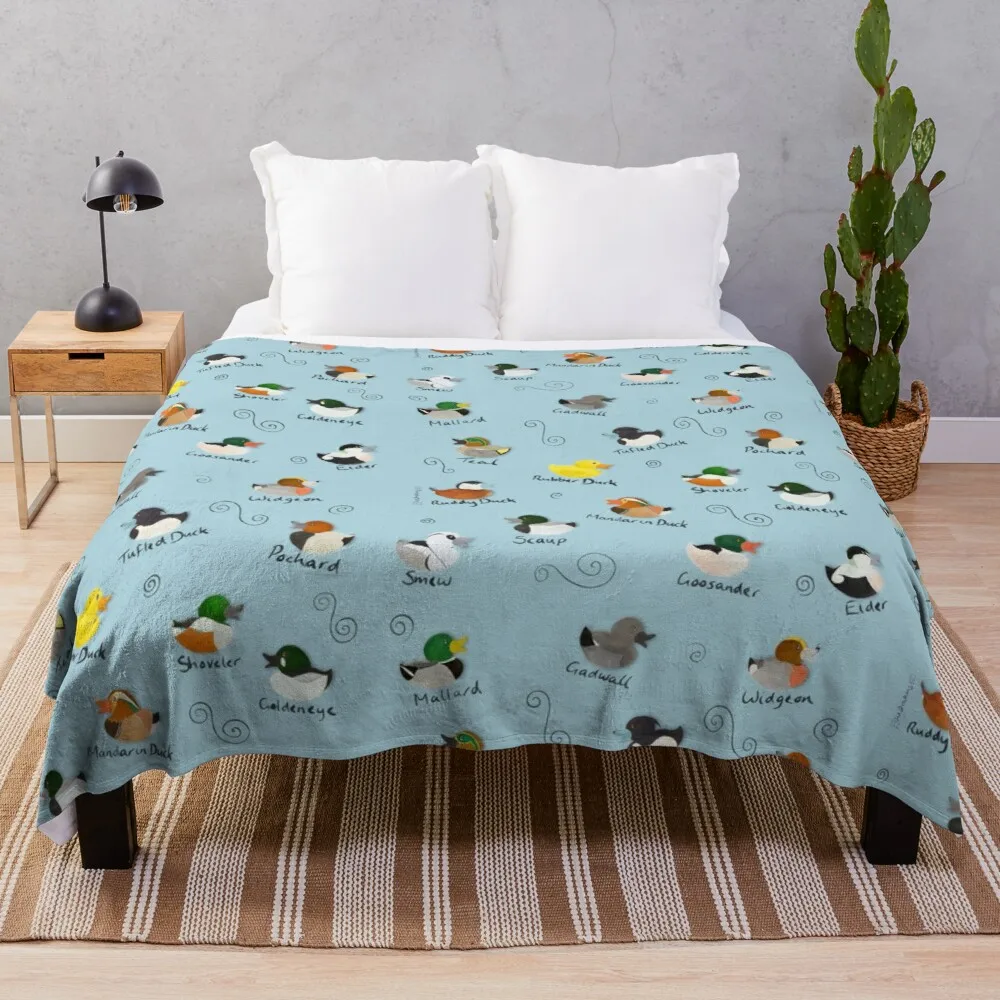 

British Ducks Pattern Throw Blanket fur blanket