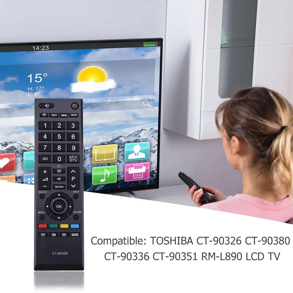 

Черный Универсальный пульт дистанционного управления для телевизора Toshiba CT-90326 CT-90380 RM-L890 универсальный пульт дистанционного управления для...