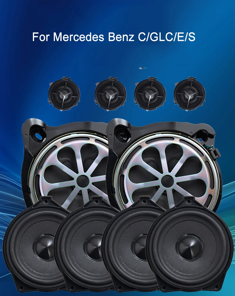 

Автомобильная аудиосистема с сабвуфером, динамики для Mercedes Benz C W205 E W213 GLC X253 S W222 Class Vehice Midrange бас-гудок Tweeter