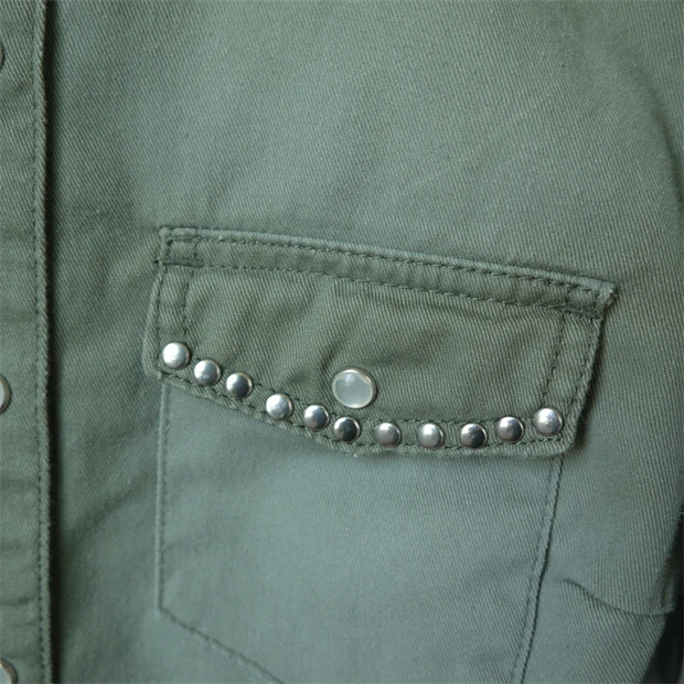 Внешняя торговля Женская весенне-осенняя рубашка с длинными рукавами Тяжелая