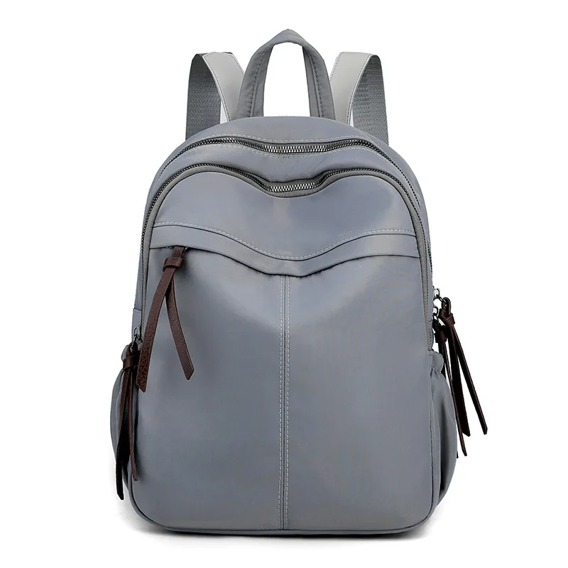 

women casual grey black backpack female simple travel backpack waterproof small backpack school bags for teenage girls bookbag