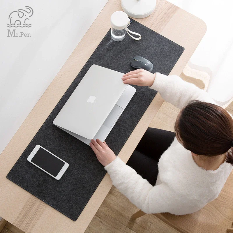 

Office Computer Desk Mat Table Keyboard Big Mouse Pad Wool Felt Laptop Cushion Desk Non-slip Mat Gamer Mousepad Mat Large XXL