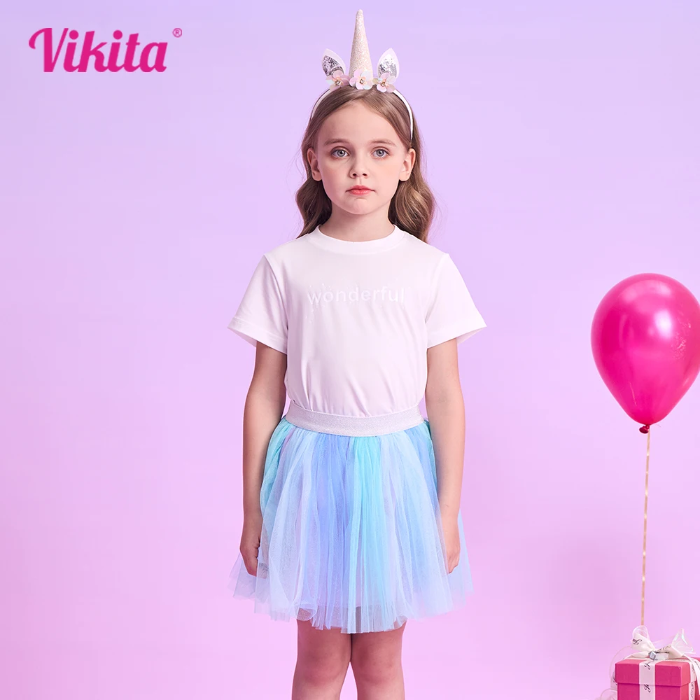 Мини-юбка Детская эластичная с сеткой на день рождения