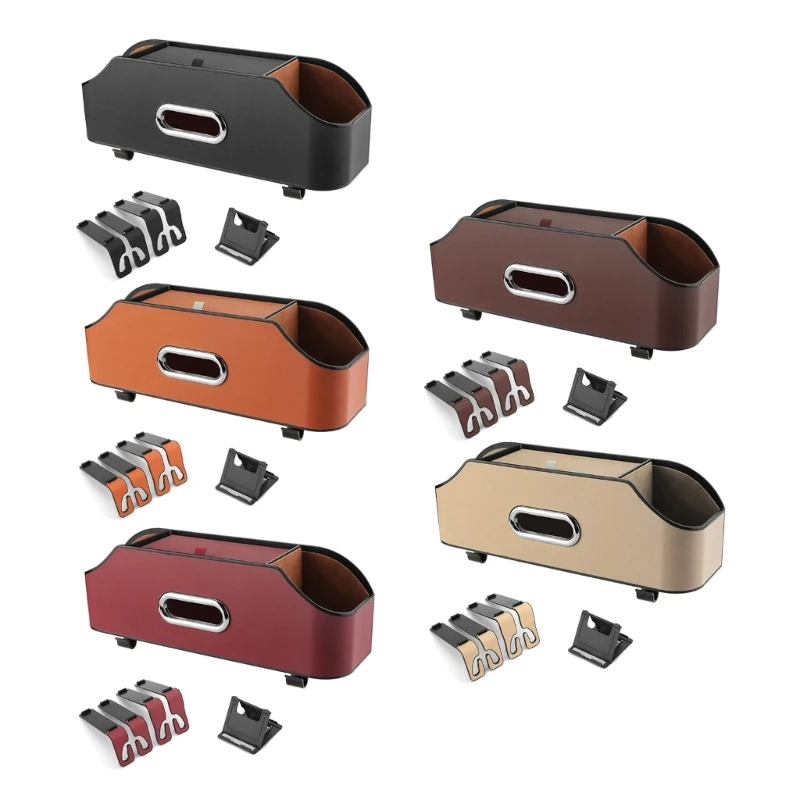 

50JA Органайзер на заднее сиденье автомобиля с подстаканником Коробка для салфеток Карманы для хранения в подголовнике