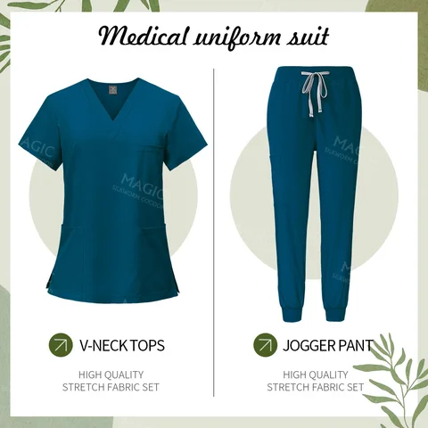 Топы с коротким рукавом и брюки, многоцветная униформа для кормления, женская одежда для домашних животных, медицинская одежда для хирургии, набор для стоматолога