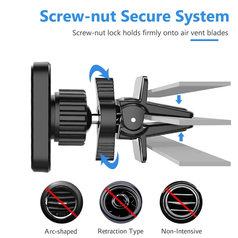 Magnetic Car Phone Holder For Phones Universal Car Air Vent Holder For iPhone 13 Cell Mobile Phone Mount For Samsung Xiaomi