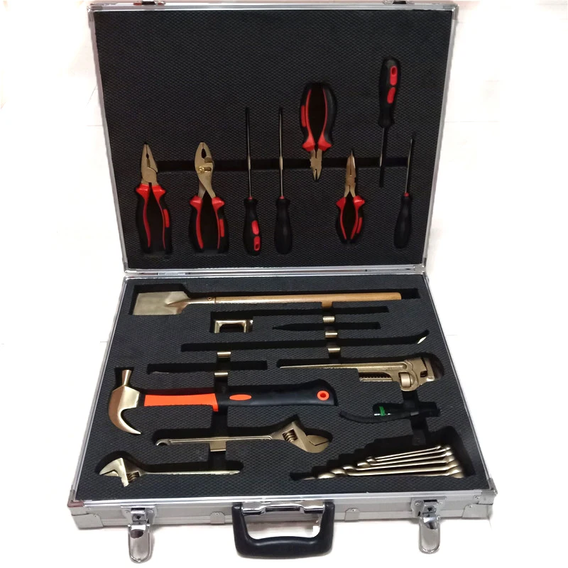 aluminum bronze alloy non sparking hand tools set 25pcs for gas oil