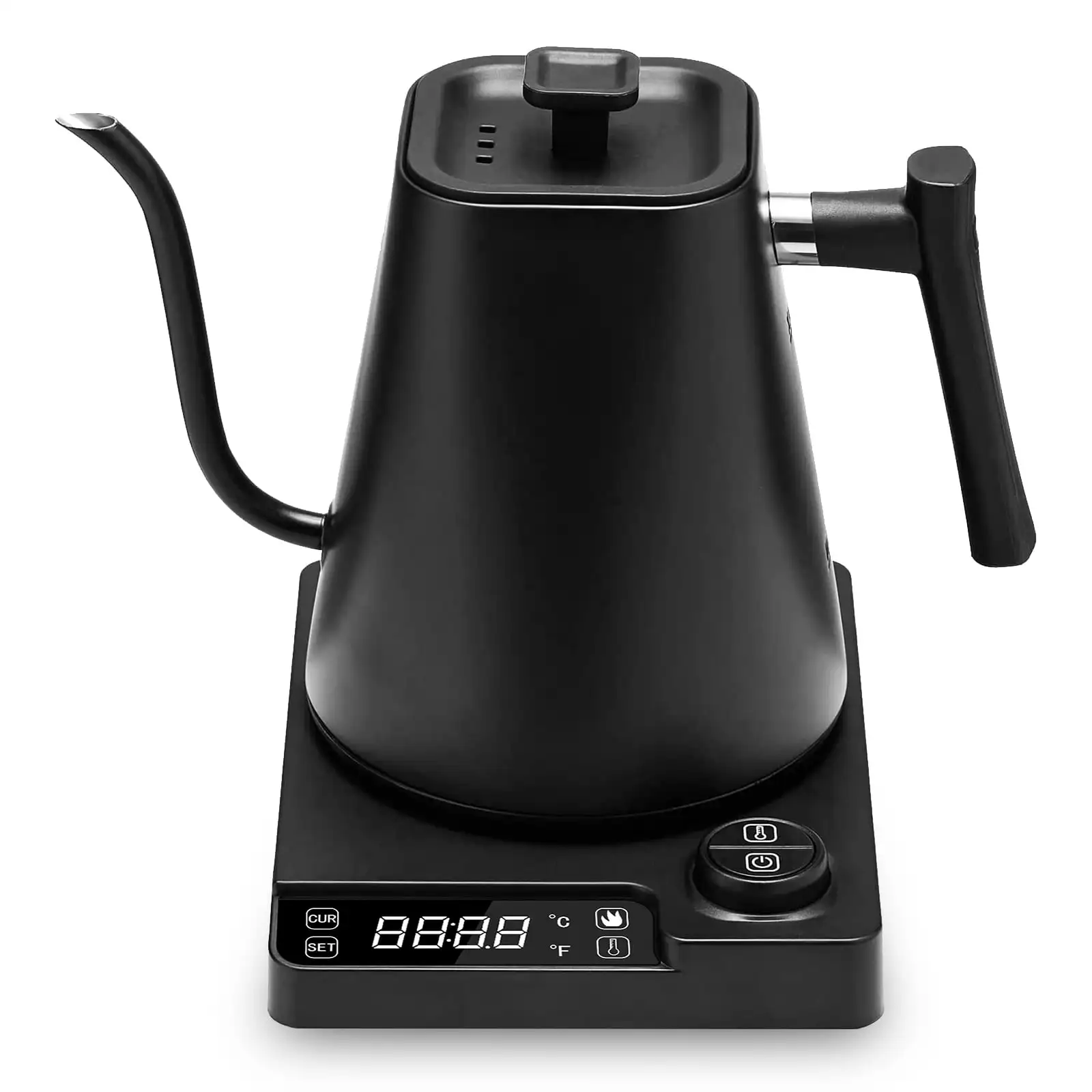 

Gooseneck Kettles with Display Temperature Control Pour over Electric Goose Neck Kettle for Coffee and Tea Milk Foam Stainless S
