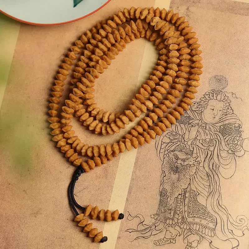 Браслет Jiuhua Mountain с золотыми листьями натуральные деньги Бодхи Цзы для мужчин и